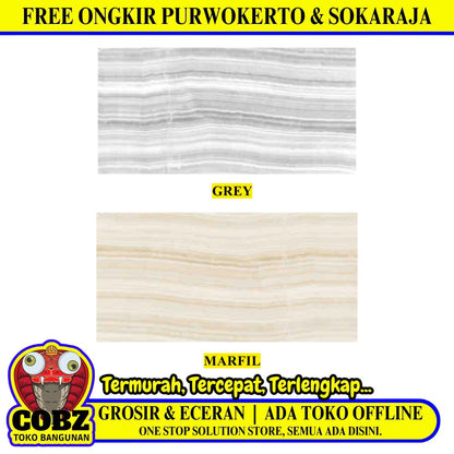 60 CM x 120 CM / SERENITY SIERA Granit Lantai Rumah Glossy Dus