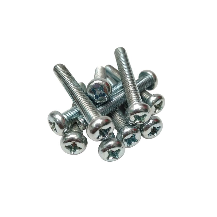 M 6 x 40 MM / TM Baut JP Kepala Pentol Bulat Plus Putih Biji