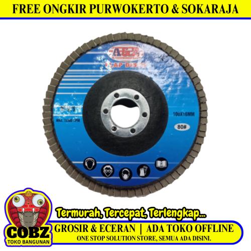 4 IN X GRIT A80 / A&Z Flap Disc Mata Gerinda Amplas Susun Kipas