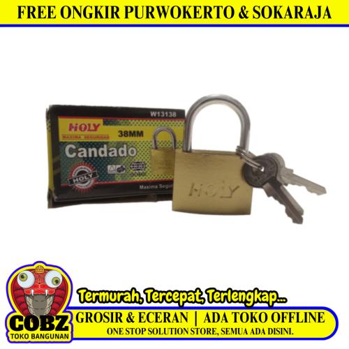 38 MM / HOLY W13138 Gembok Pintu Pagar Padlock Anti Maling Leher Pendek