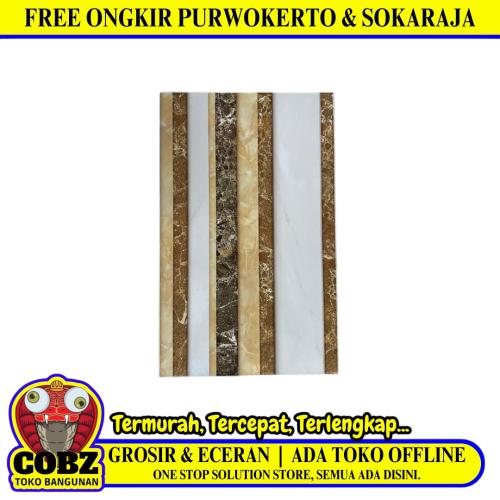 25 CM x 40 CM / UNO VILLAREAL Keramik Dinding Kamar Mandi Glossy Beige Dus