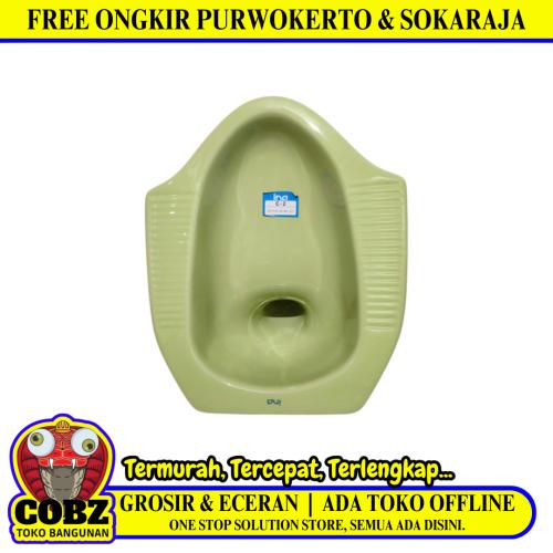 50 CM x 42 CM x 23 CM / INA  Kloset Jongkok Toilet Hijau Keramik