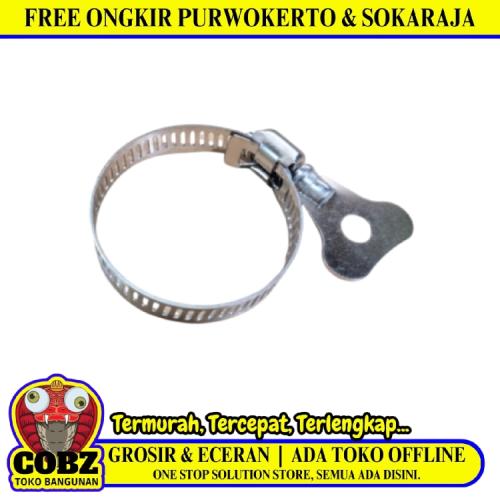 2 IN / TM Kuping SS Klem Selang Air Gas LPG Regulator Hose Clamp Stainless