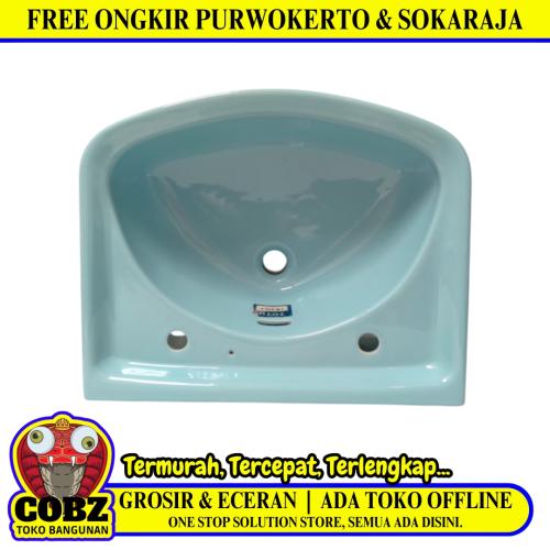 50x40x20CM / TOTO LW 230J Wastafel Cuci Tangan Besar Biru Keramik