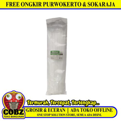 3.6 MM x 300 MM / MATSUI Kabel Cable Ties Tali Ripet 30 CM Putih Pack