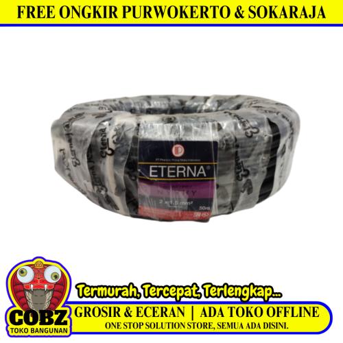 2 INTI x 1.5 MM x 50 M / ETERNA NYYHY Serabut Kabel Tembaga SNI Hitam Roll