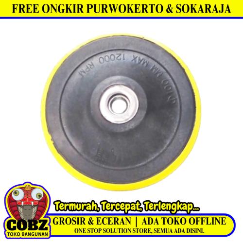 4 IN / GOOD Tatakan Dudukan Gerinda Tangan Amplas Velcrow Bulat