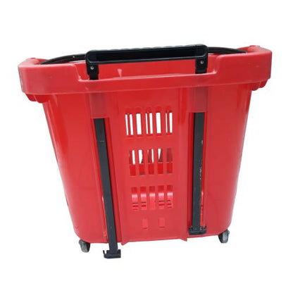 TM Keranjang Belanja PVC Plastik Besar Merah