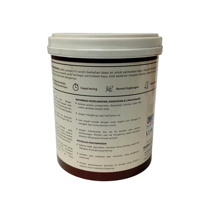 1 KG / DECOLITH WOODSTAIN Cat Vernis Kayu Wood Stain Water Based Paint Galon