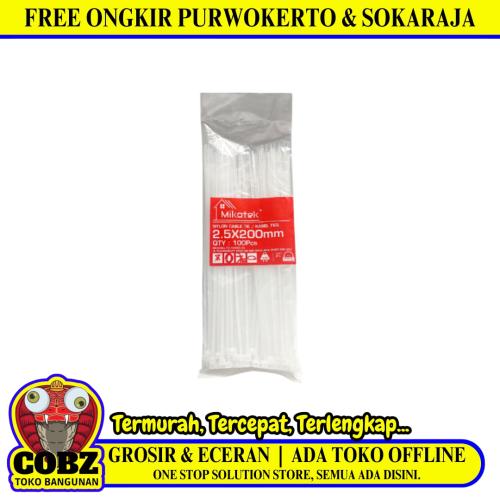 2.5 MM x 200 MM / MIKOTEK Kabel Cable Ties Tali Ripet 20 CM Putih Pack