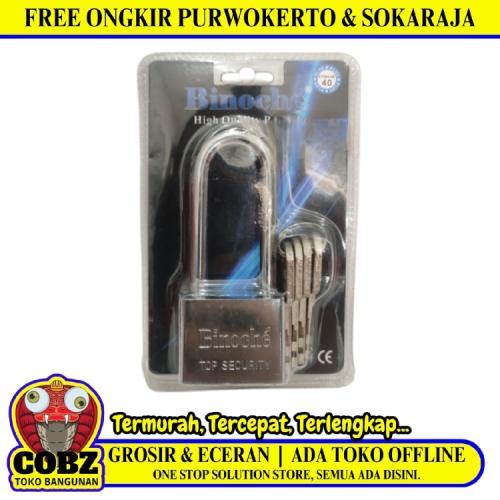 40 MM / BINOCHE Gembok Pintu Pagar Padlock Anti Maling Leher Panjang