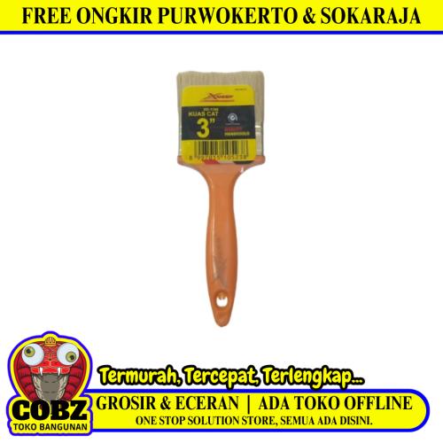 3 IN / XANDER Kuas Cat Tembok Kayu Besi Air Acyrlic Paint Brush