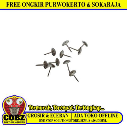 TM Paku Pines Pins Klip Payung Kecil Tekan Polos Putih Pcs