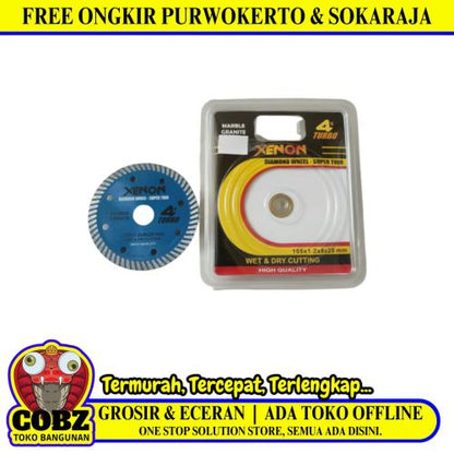 4 IN / XENON Turbo Mata Gerinda Potong Keramik Diamond Cutting Wheel