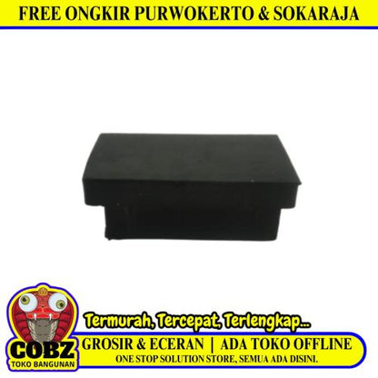 2 CM x 4 CM / TM Karet Pengaman Kaki Rak Besi Hollow Holo Kotak