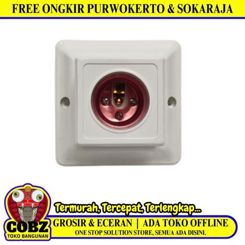 KAWACHI KW04 Fitting Tempat Lampu Plafon Atap Tempel Kotak Besar Putih