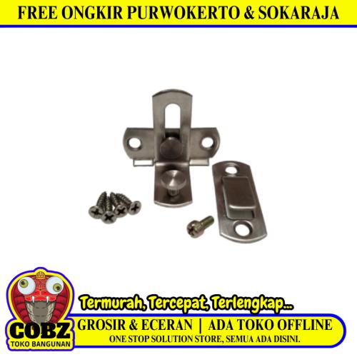 COBZ Grendel Pintu Geser Sliding Door Siku L Stainless  Set