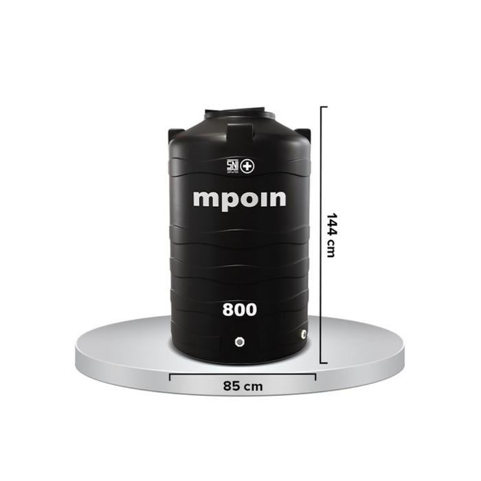 740 L / MPOIN + WAVE W800 Water Torrent Tangki Tandon Air PVC Sand + Acc Set