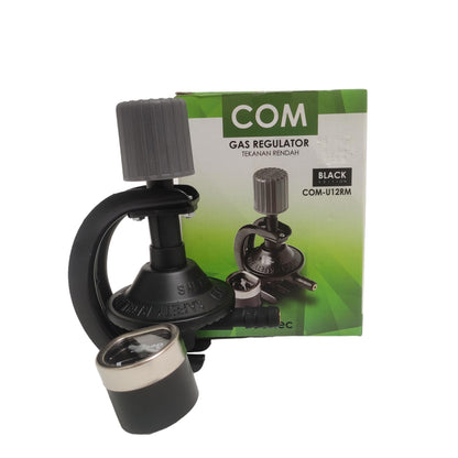 COM U12 RM Regulator Kepala Tabung Gas LPG Tekanan Rendah + Meteran