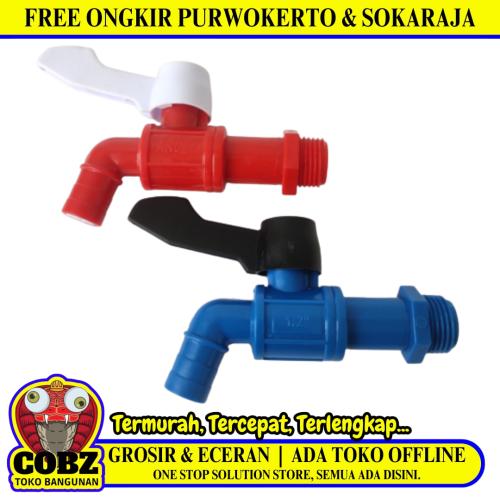 1/2 IN / ARCEL Kran Air Tembok Taman Kamar Mandi Plastik PVC