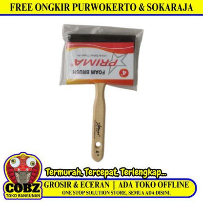 4 INCH / PRIMA  Kuas Spons Cat Tembok Kayu Besi Sponge Paint Brush