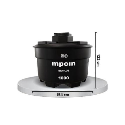 1000 L / M POIN + BIO PLUS B 1000 Septic Tank Sepiteng Tangki PVC Hitam Set