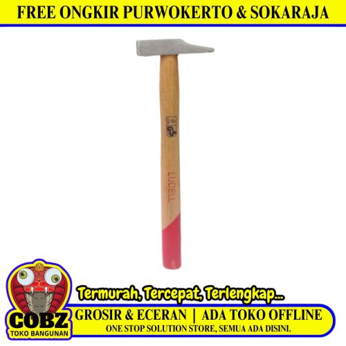 100 GR / LUDELL Palu Martil Kaca Tukang Manchinist Hammer Gagang Kayu