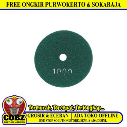 4 IN x GRIT 1000 / COBZ Mata Poles Marmer Diamond Polishing Pad