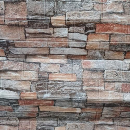 3 MM x 70 CM x 70 CM / COBZ F4 Wallpaper Foam Sticker Batu Darker Yellow Lembar