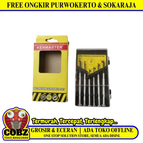 KENMASTER Obeng Reparasi Jam HP Komputer Kacamata 6 Pcs Set
