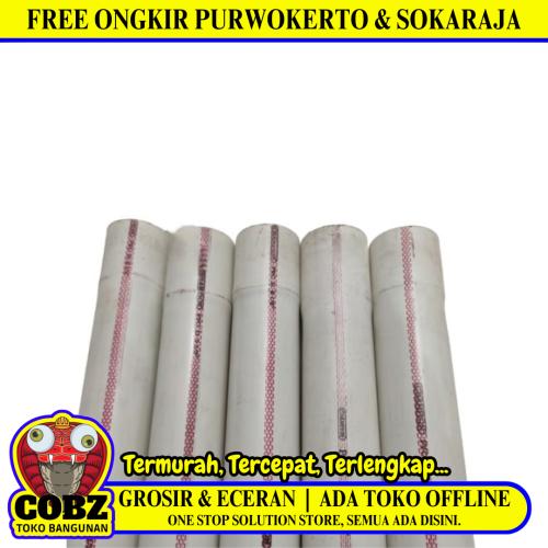 2 1/2 IN / CHAMPION D Lis Warna Pipa Pralon Paralon PVC Putih Batang