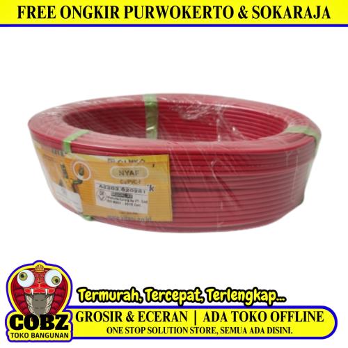 1 INTI x 1.5 MM x 50 M / KITANI NYA F Serabut Kabel Tembaga SNI Merah Roll