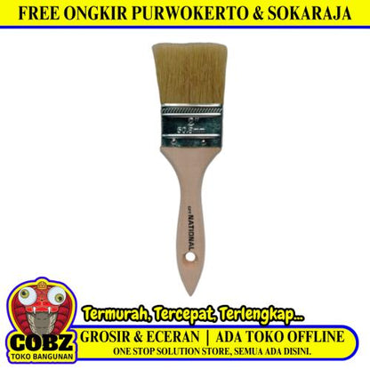 2 IN / CPT NATIONAL Kuas Cat Tembok Kayu Besi Air Acyrlic Paint Brush