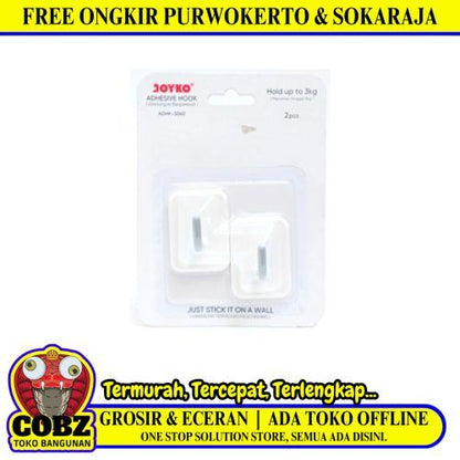 JOYKO ADHK-3060 Kapstok Cantel Gantungan Baju Dinding Mini PVC Set