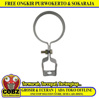 2 IN / TM Klem Pipa Gantung Hanger Clamp Galvanis Tipis