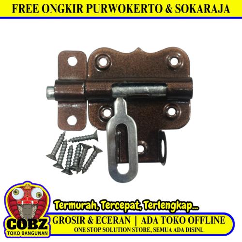 2 IN / COBZ Grendel Overpal Kunci Slot Tempat Cantel Gembok Stainless