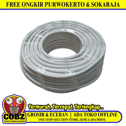 3 INTI x 1.5 MM / TM NYMHY Serabut Kabel Tembaga SNI Putih Meter