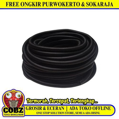 3/4 IN / TM Selang PVC Fleksibel Kabel Pembuangan Air AC Hitam Meter