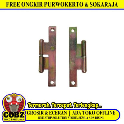 110 MM x 55 MM / NM Engsel H Copot Cabut Patrom Kiri Set