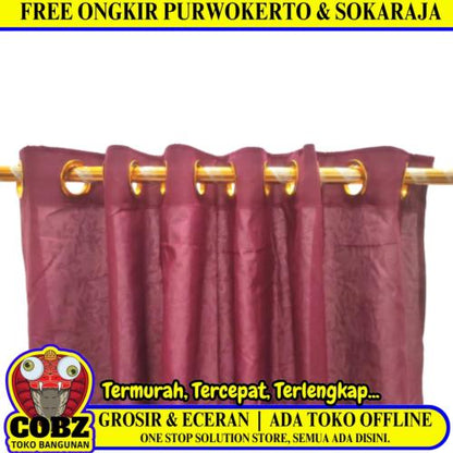 135 CM x 220 CM / COBZ Kain Gorden Ring Minimalis Motif Maroon