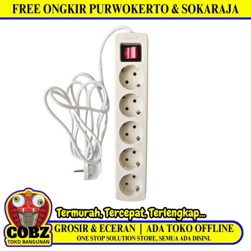 5 LUBANG x 300 CM / KAWACHI Stop Kontak Colokan Terminal Kabel 3 M