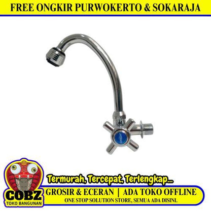1/2 IN / ONDA V 632 Kran Angsa Sink Bak Cuci Piring Tembok Stainless