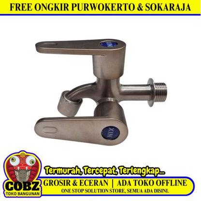 1/2 IN / XIN 1912 SN  Kran Air Cabang Double Shower Mesin Cuci Stainless