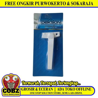 DEKSON CH 423 R / H WH Rambuncis Handle Slot Grendel Kunci Jendela Kiri SS Putih