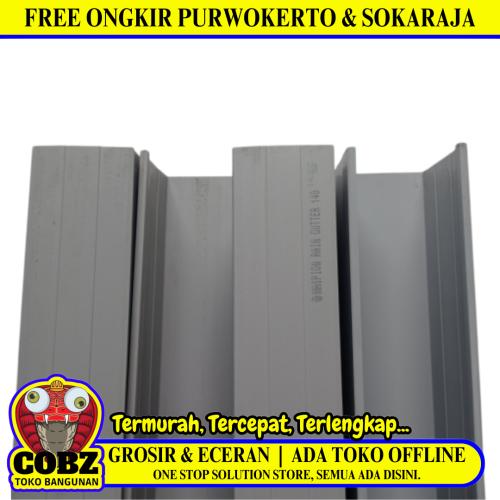 4 IN x 4 M / MASPION RG - 140 Talang Kotak Pipa Air Hujan Abu Abu Batang