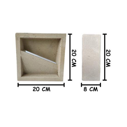 20 CM X 20 CM / NM 05 Rooster Lubang Angin Pasir Putih Jumlah Sisi Biji