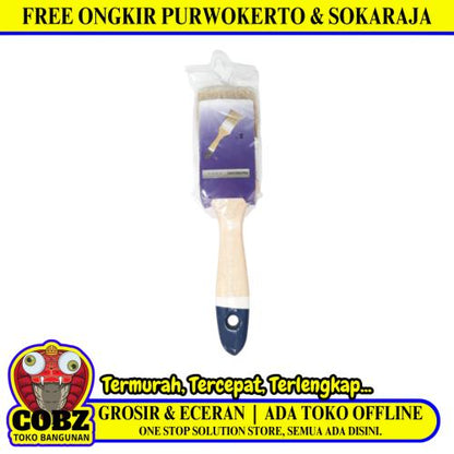 2 IN / PAORISONIC Kuas Cat Tembok Kayu Besi Air Acyrlic Paint Brush
