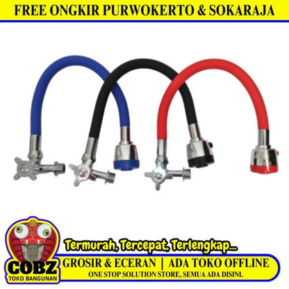 1/2 IN / ISCO Kran Angsa Fleksibel Sink BCP Tembok Stainless