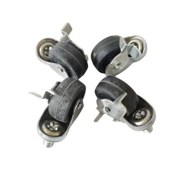2 IN / SKK UT-50RS Roda Rem Hidup Trolly Bulat Drat 50 MM Karet Hitam 4 Pcs Dus