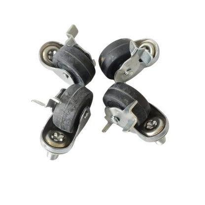 2 IN / SKK UT-50RS Roda Rem Hidup Trolly Bulat Drat 50 MM Karet Hitam 4 Pcs Dus